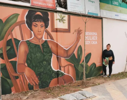 Mural de Elza Soares em prédio de SP (Foto: Reprodução/Instagram)