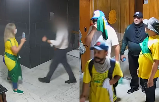 Membros do GSI circularam entre invasores durante 8/1, mostram imagens