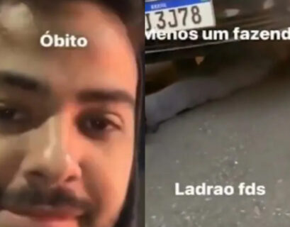 Motorista se gaba de atropelamento nas redes: 'Menos um fazendo o L'; polícia investiga o caso (Fotos: Reprodução)