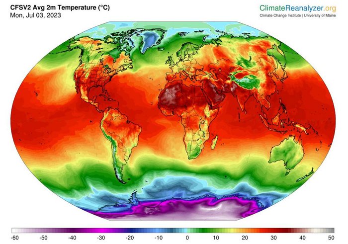 Dia mais quente já registrado no mundo foi esta segunda-feira, 3 de julho